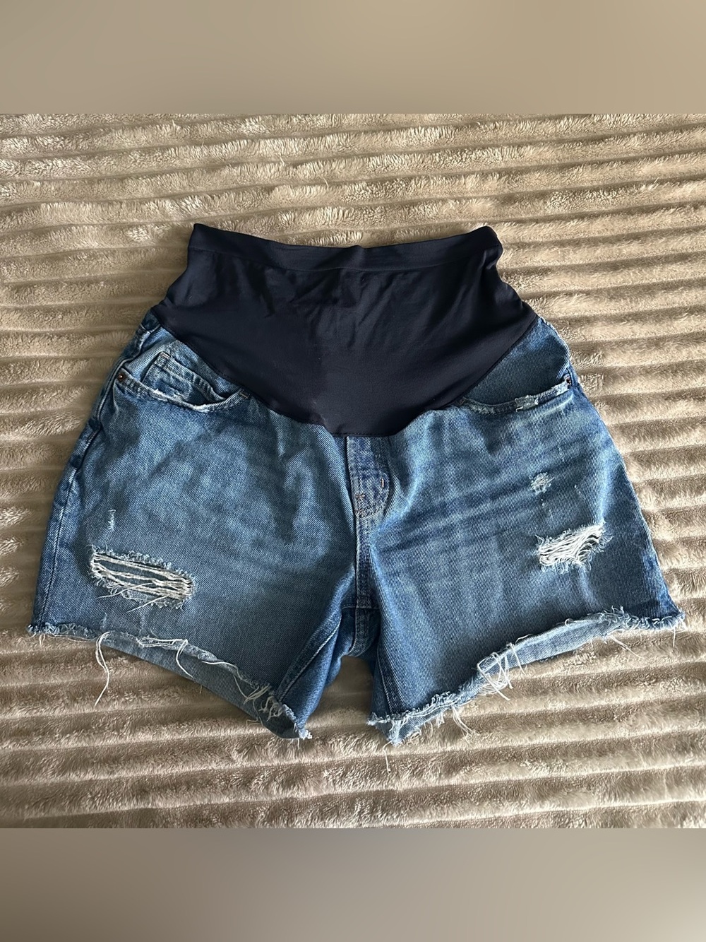 Old Navy Maternity Distressed Denim Shorts